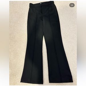 BNWOT Zara Black Dress Line Detail Flare Pant Trouser